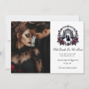 Search for red black save the dates Hallowedding