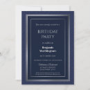 Search for blue 60th birthday invitations Silver