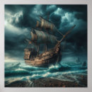 Search for ship on stormy seas posters Beach