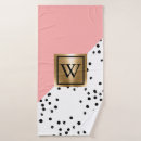 Search for rose gold geometric bath towels Girly