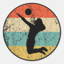 Search for volleyball player stickers Vintage