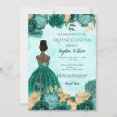 Search for teal and gold quinceanera invitations Glitter