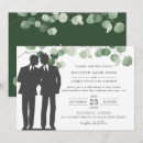 Search for green leaves wedding invitations Minimalist