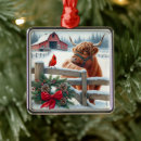 Search for highland cow christmas tree decorations Snow