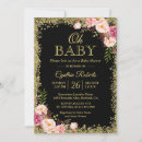Search for pink black gold baby shower invitations Flowers