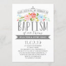 Search for blue and grey christening invitations Flowers