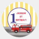 Search for firetruck birthday party stickers Vintage