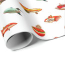 Search for space christmas wrapping paper Vintage