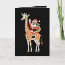 Search for giraffe christmas cards Santa