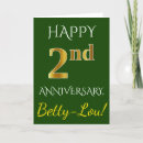 Search for for 2nd wedding anniversary cards Second