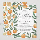 Search for citrus birthday invitations Watercolor