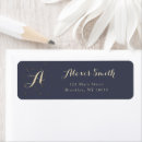 Search for blue gold glitter return address labels Elegant