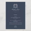 Search for navy blue wedding menus Contemporary