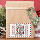 Search for christmas name tags stickers From santa