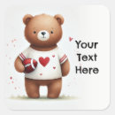 Search for teddy bear valentine stickers Watercolor