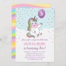 Search for rainbow confetti birthday invitations Unicorn