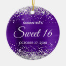 Search for 16th birthday christmas tree decorations Silver glitter