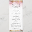 Search for gold wedding programmes Rustic