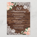 Search for rustic wedding anniversary invitations 50th