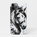 Search for horse horses equine iphone cases Black and white