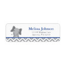 Search for chevron baby shower return address labels Blue