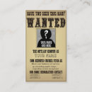 Search for wanted business cards Western