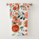 Search for coral floral bathroom accessories Watercolor