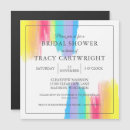 Search for artistic bridal shower invitations Colourful