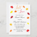 Search for fall leaves bridal shower invitations Red
