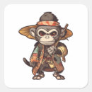 Search for cute monkey square stickers Animal