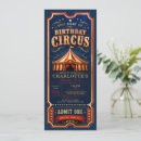 Search for vintage circus birthday invitations Big top birthday