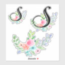 Search for letter s stickers Floral monogram