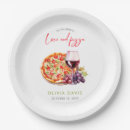 Search for love pizza plates Pizza bridal shower