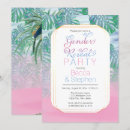 Search for tropical gender reveal invitations Watercolor