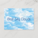 Search for blue sky and clouds business cards Nature