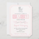 Search for pram baby girl shower invitations Vintage