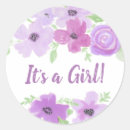 Search for baby shower for girls stickers Purple