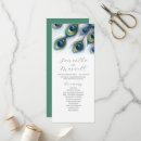 Search for peacock wedding programmes Watercolor
