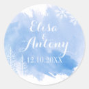 Search for watercolor blue wedding stickers Hand painted