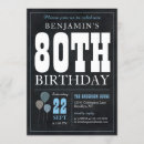 Search for male 80th birthday invitations Balloon