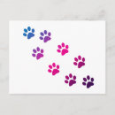 Search for paws postcards Blue