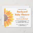 Search for backyard baby shower invitations Sunflower