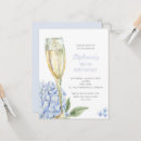 Search for champagne glass birthday invitations Floral