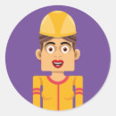 Search for funny construction stickers Builder