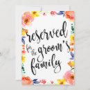 Search for reserved for family signs Calligraphy