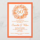 Search for orange 60th birthday invitations Sixtieth