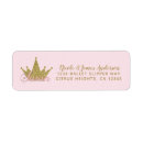 Search for gold crown return address labels Tiara