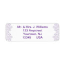 Search for purple damask return address labels Elegant