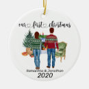 Search for couples first christmas tree decorations Watercolor