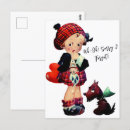 Search for girl with dog postcards Vintage